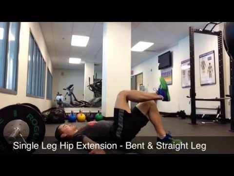 Single Leg Hip Extension - Bent &amp; Straight Leg